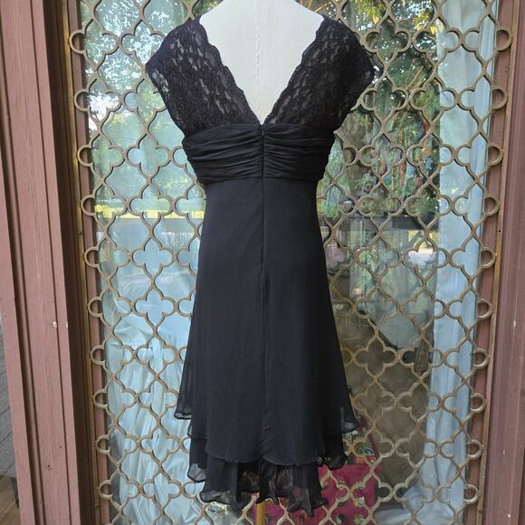Donna Ricco Vtg Y2K Whimsigoth Fairy Grunge Sheer Silk Lace Babydoll Dress 10P - Picture 5 of 12